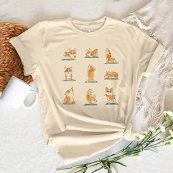 Corgi t-shirt donna Y2K top femminile grafica giapponese vestiti divertenti