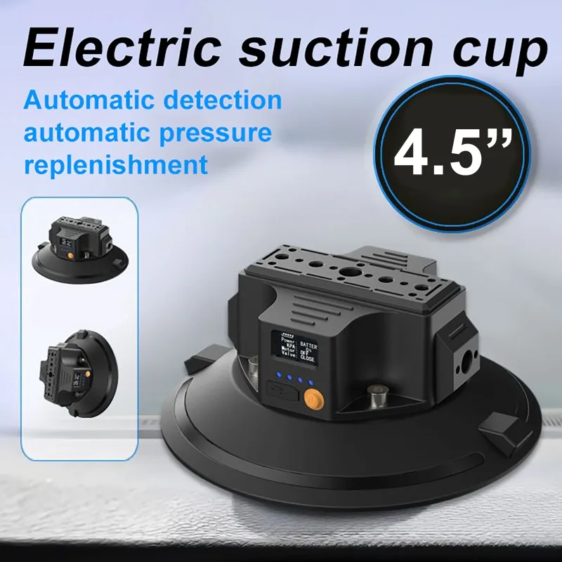 Strong Electric Suction Cup 3-6 inch Camera Suction Mount with Ball Head Magic Arm Metal Car Mount Shock Absorption Sports Cam