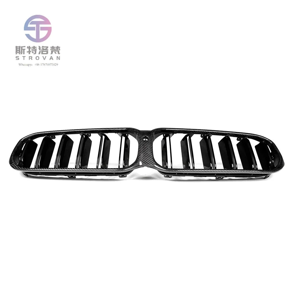 

Replaced Style Carbon Fiber + ABS Front Bumper Mesh Grill Grille for G30 G31 520 530 540 550 & F90 M5 LCI 2020-2024