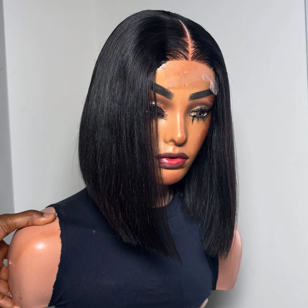 

Hot Sale Short Bob Straight Wig Transparent Lace Frontal Wigs Human Hair 100% Straight Bob Wigs Pre Plucked 13x4 Lace Front Wigs