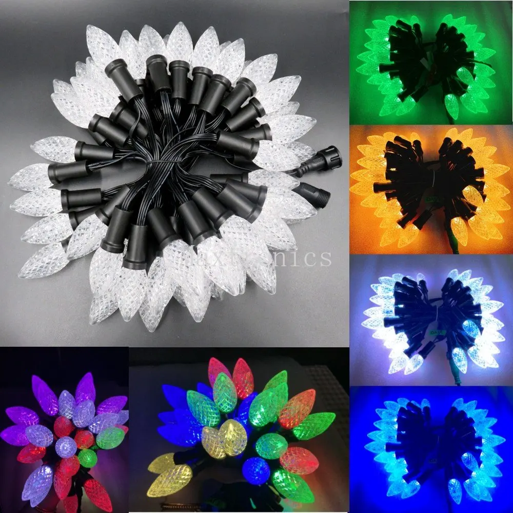 50 stücke DC12V WS2811 RGB Pixel Licht LED Module C9 Adressierbare Programmierung IP68 Wasserdichten Stecker Für Urlaub Outdoor Decor