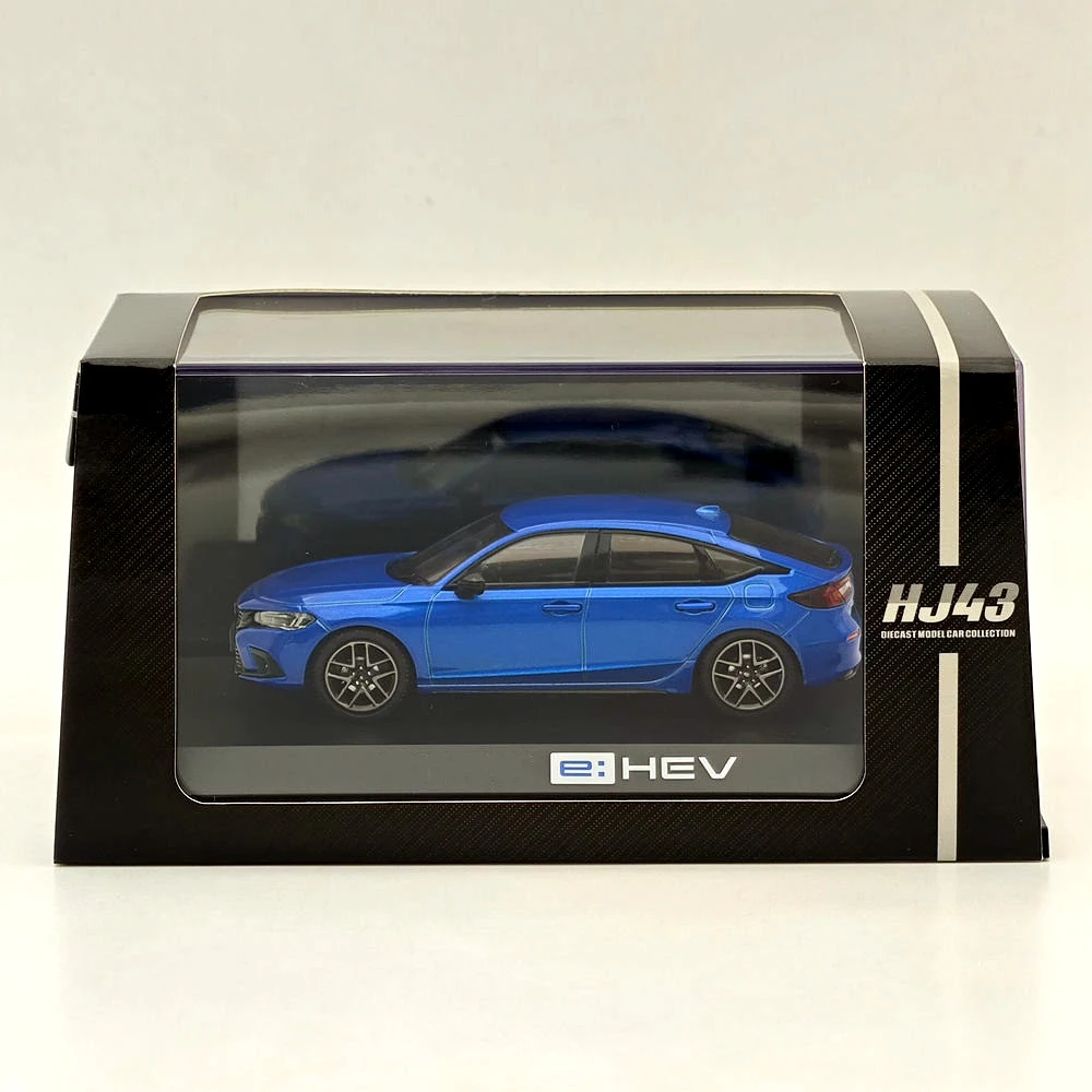 Hobby Japan 1/43 (FL4) e:HEV Plemium Crystal Blue Metallic HJ433003BL Diecast Model Car Limited Collection Auto Toys Gift