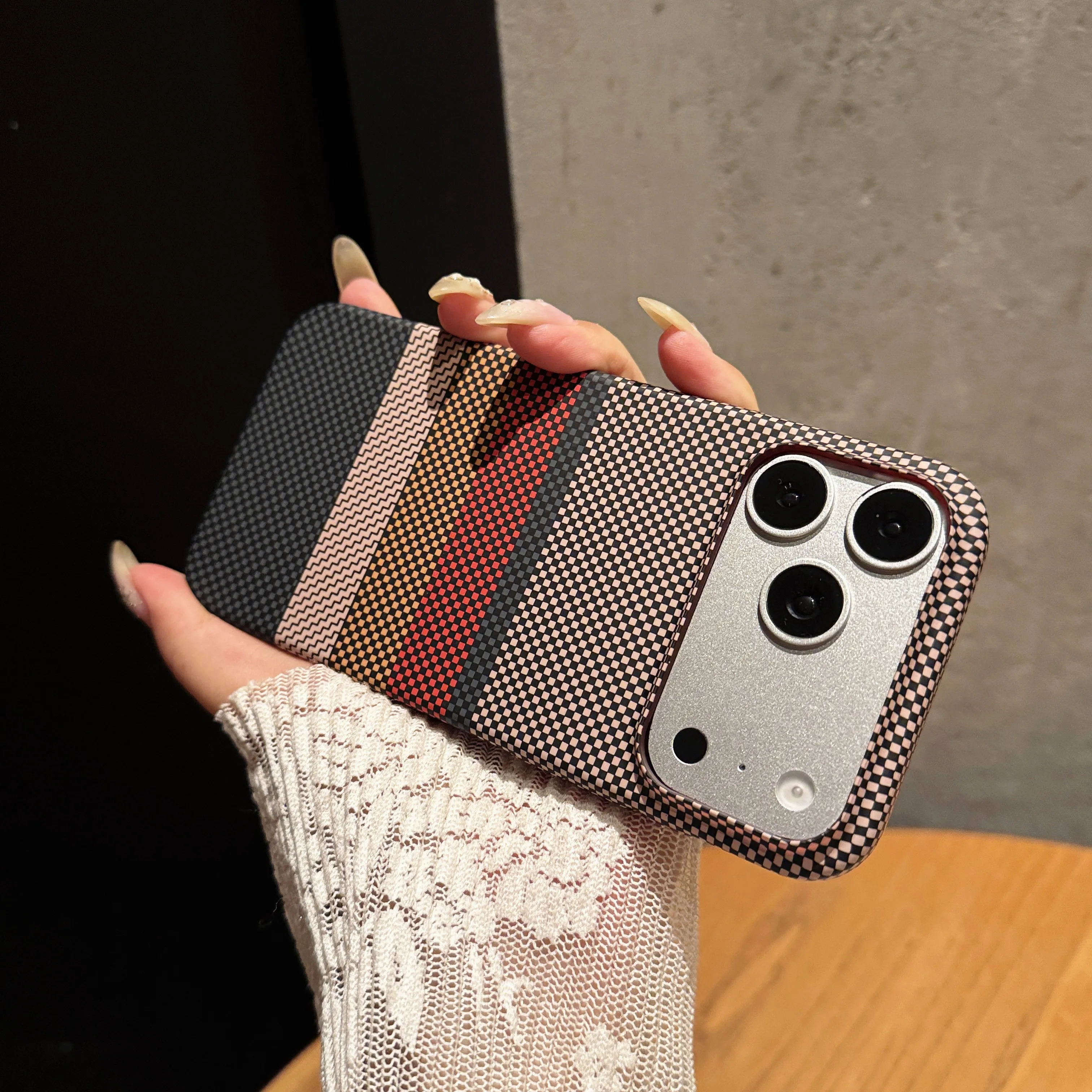New Carbon Fiber Kevlar Pattern Phone Case For iPhone 17 Air 16 15 14 Plus 13 12 11 Pro Max Anti-scratch & Anti-Yellowing Cover - view 5