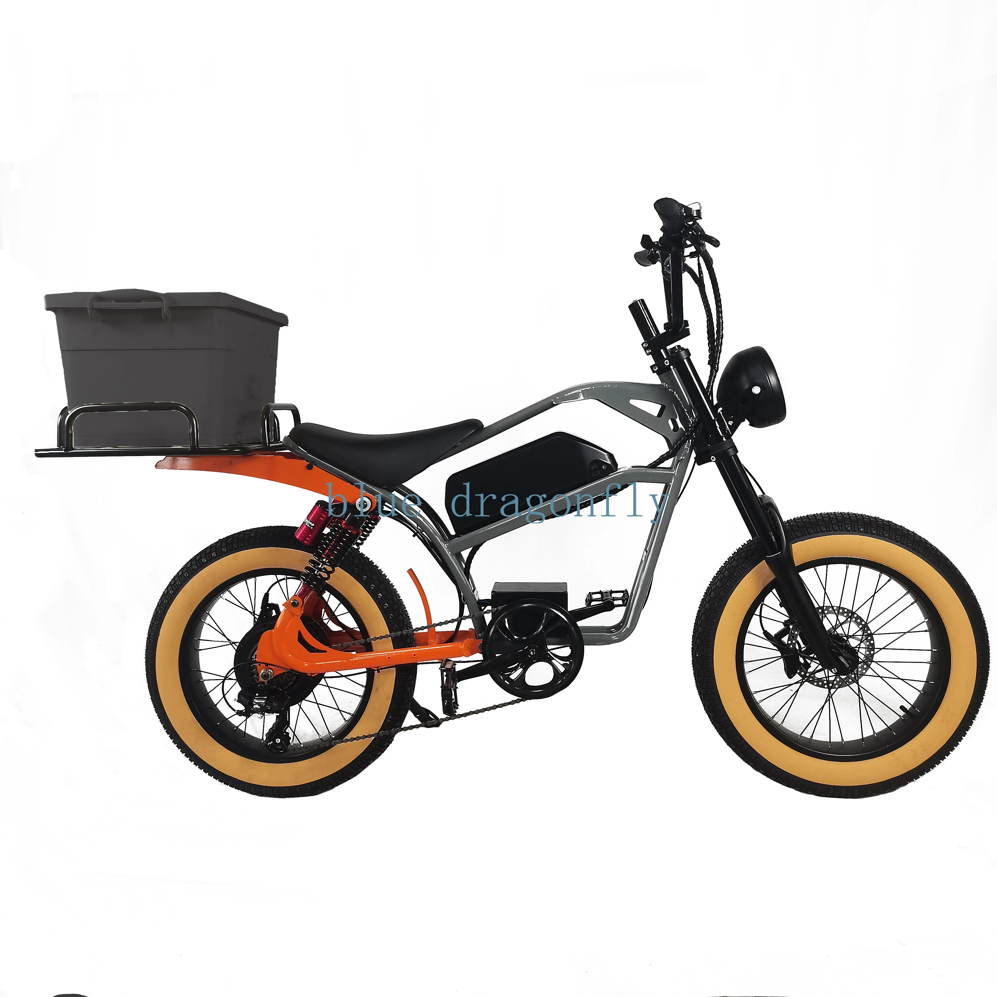 2024Beach Cruise Electric Bicycle All terrain Off 2024 New 20 inch Electric Bicycle Dual Motor Fat Tire73 Soft Tail Bicycle