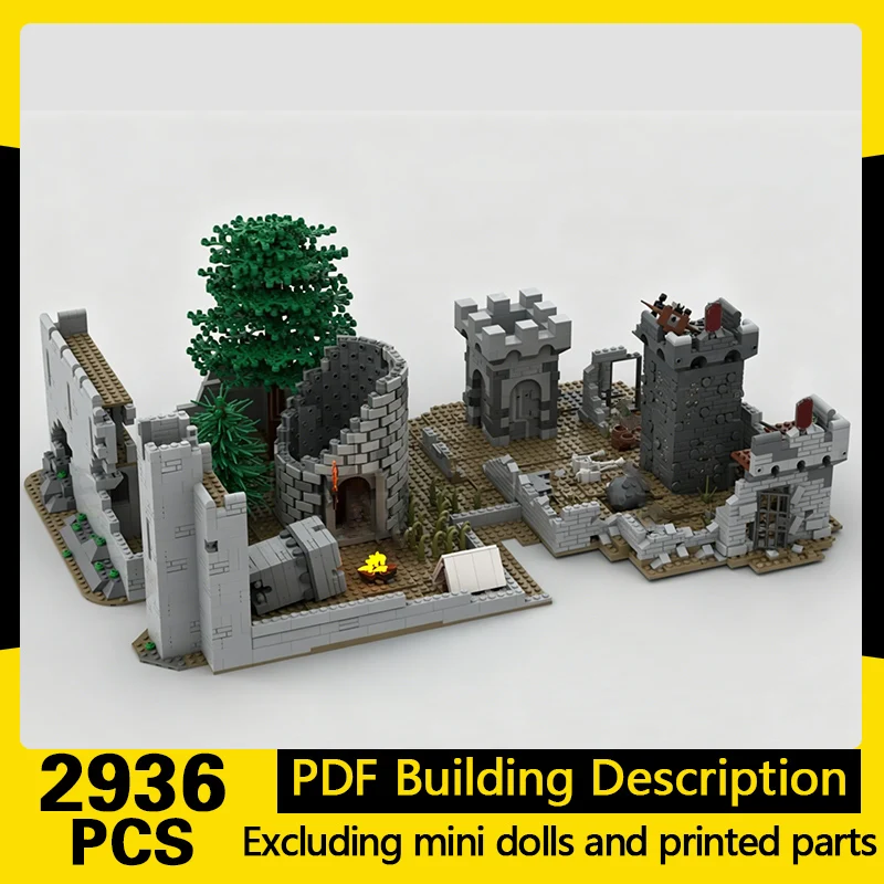 Medieval Castle Model MOC Building Bricks Castle Extension Package Modular Technology Gifts Holiday Assemble Children Toys Suit