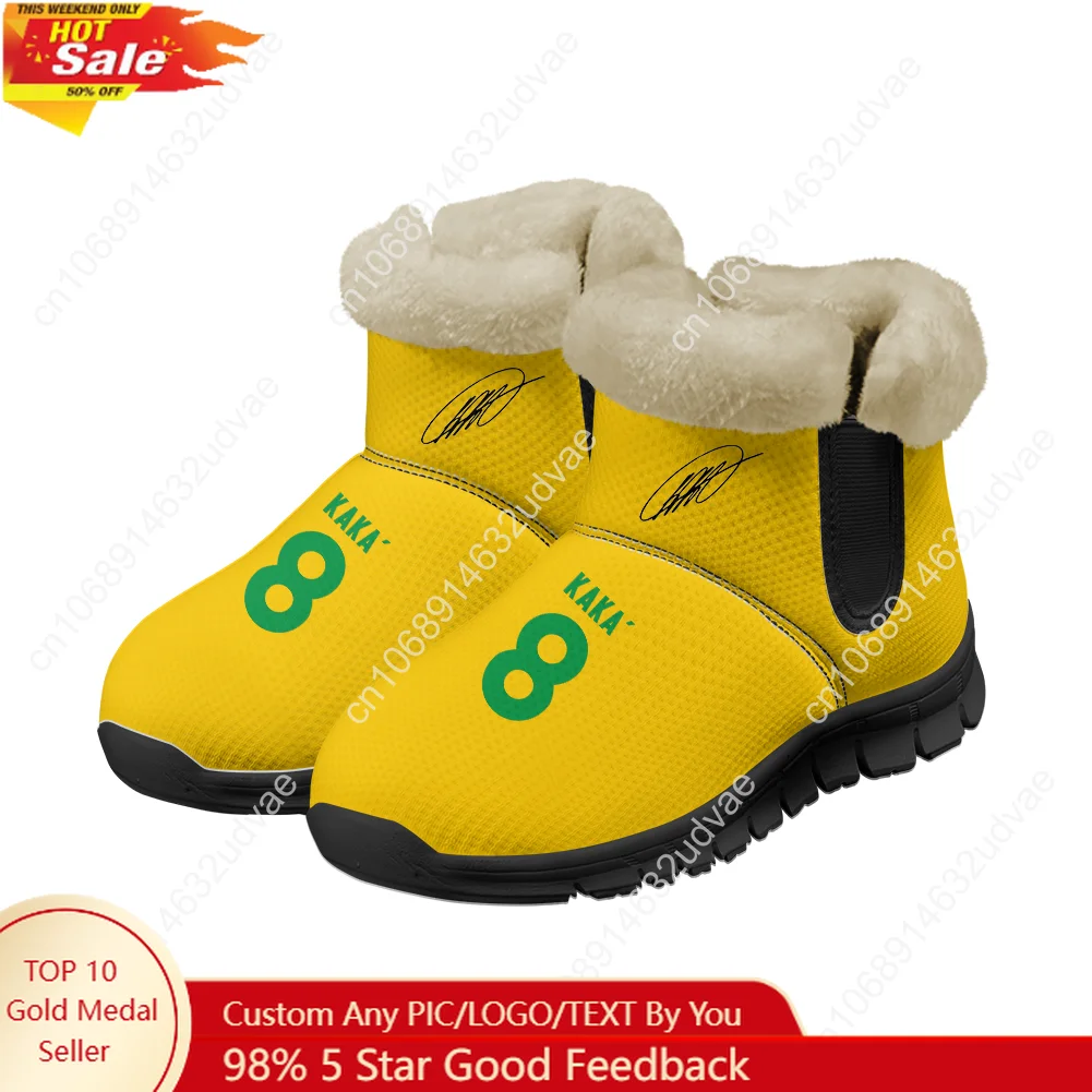 

Kaka No.22Plush Shoes Boots Men Women Teenager Keep Warm Sneakers Brazil Soccer Star Boot Casual Customize Sneaker Black