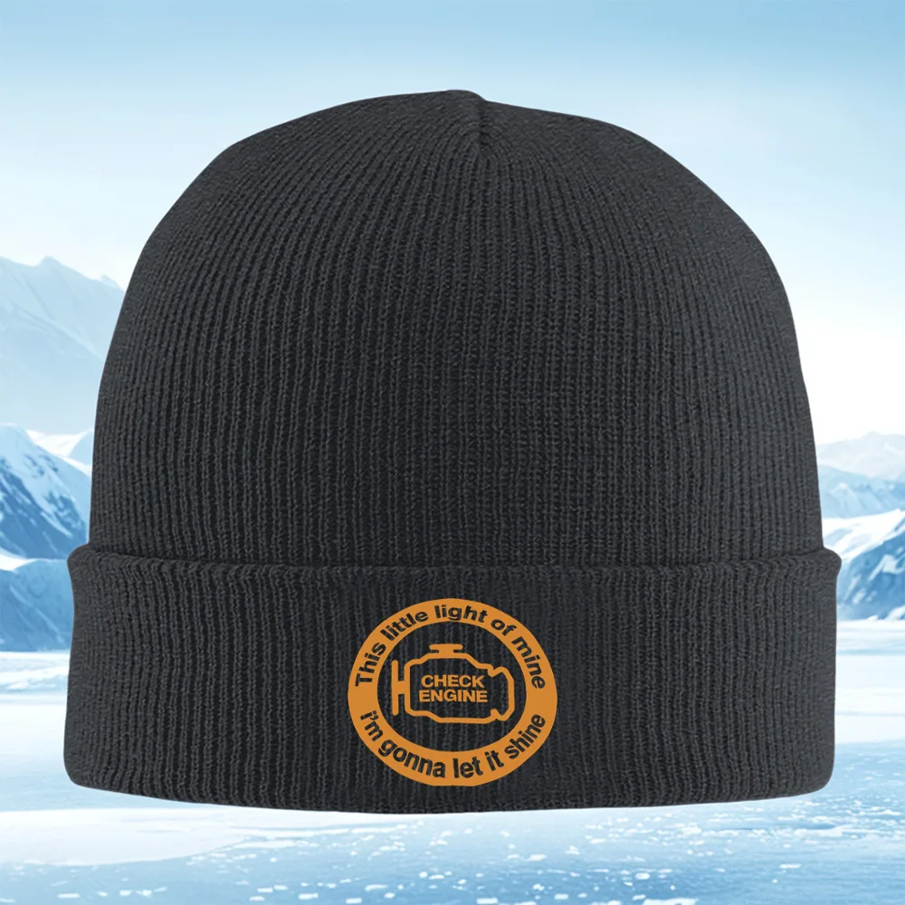 

Двигатель света шахты, блеск, мужская и женская вязаная шапка унисекс, шапка-пуловер, зимняя теплая теплая рождественская уличная велосипедная шапка