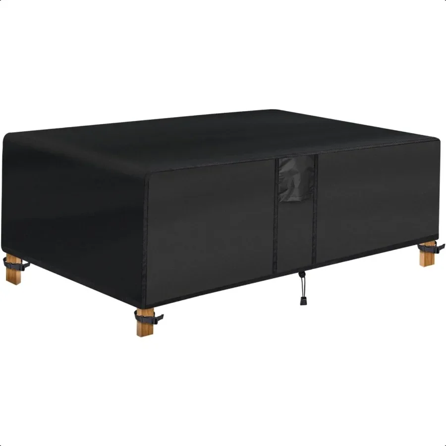 

Outdoor Coffee Table Cover Waterproof Rectangular Patio Coffee Table Cover 42L x 24W x 18H inches Black Outdoor Small Side Tabl