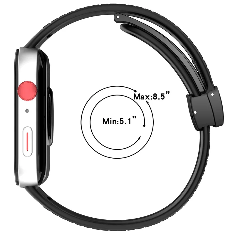 Sport 24MM Silicone Strap for Huawei Watch Fit3 Band Magnetic Buckle Quick Bracelets Smart Watchband Replacement Correa