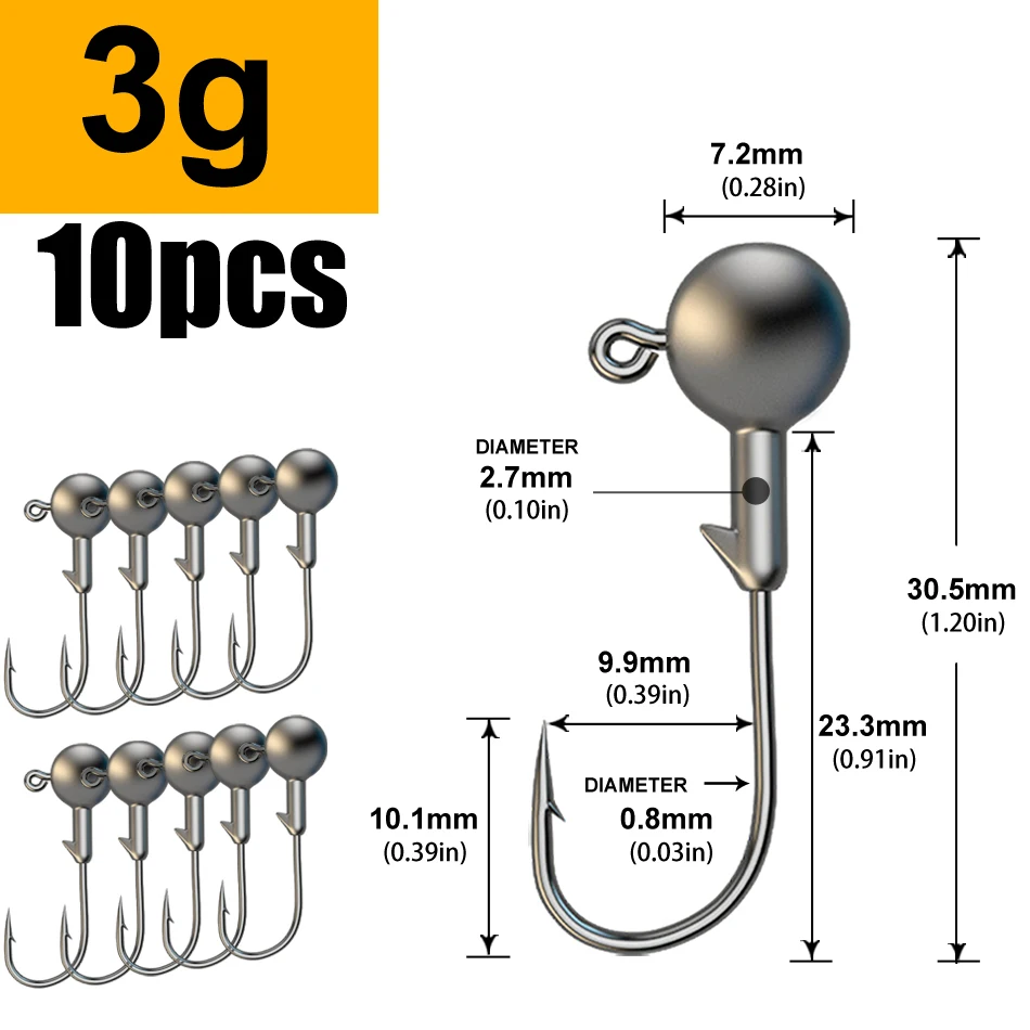 Lurestiker vissen jigging hoofd haken voor zachte worm aas, crankbait vissen scherpe haken voor Bass Pike Forel Accessoires