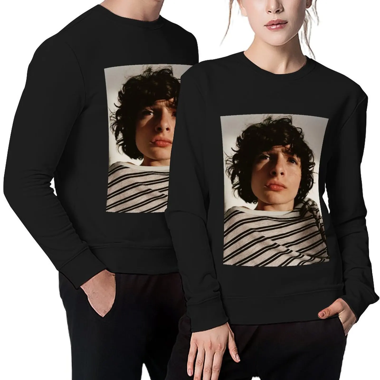 

finn wolfhard Pullover men wear winter clothes graphic t shirts men fashion men sports sweatshirt man