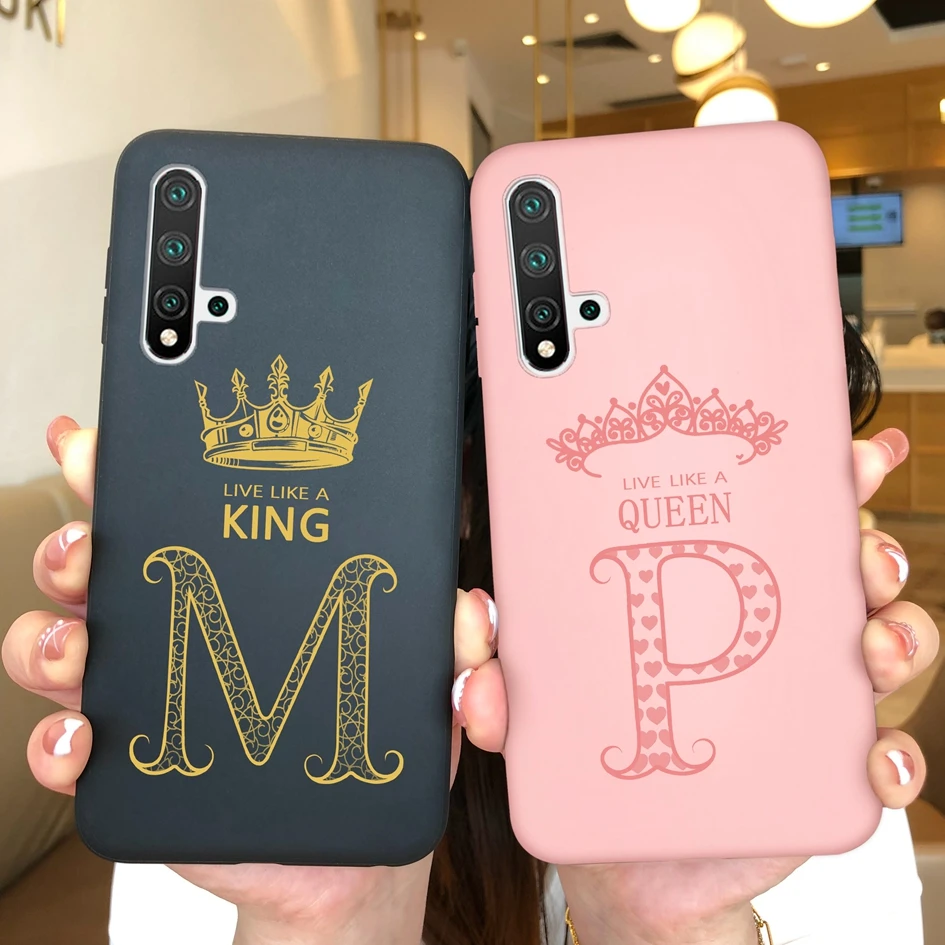 Case For Huawei Nova 5T 5 Pro 5pro Cover Coque Luxury Crown Queen Letters Shockproof High Quality Silicone Soft Matte Funda Capa