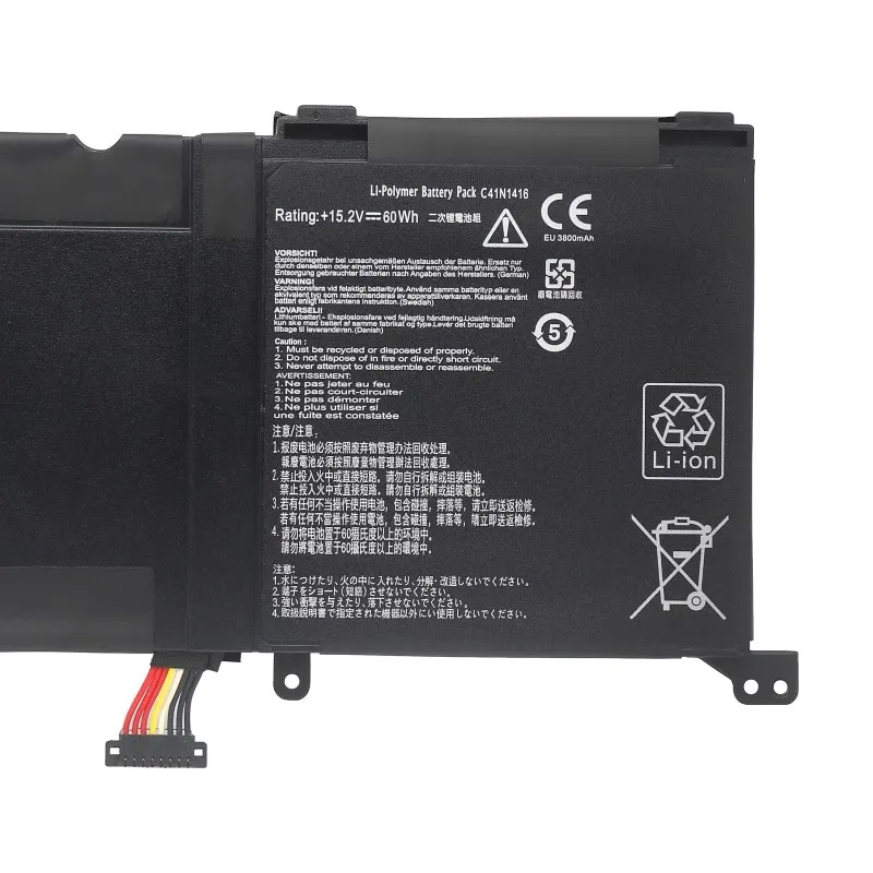 SupStone C41N1416 C41N1524 Laptop Battery For Asus ZenBook Pro UX501JW G501JW N501JW G60V G601JW UX501V 0B200-01250100 01250000 image 3