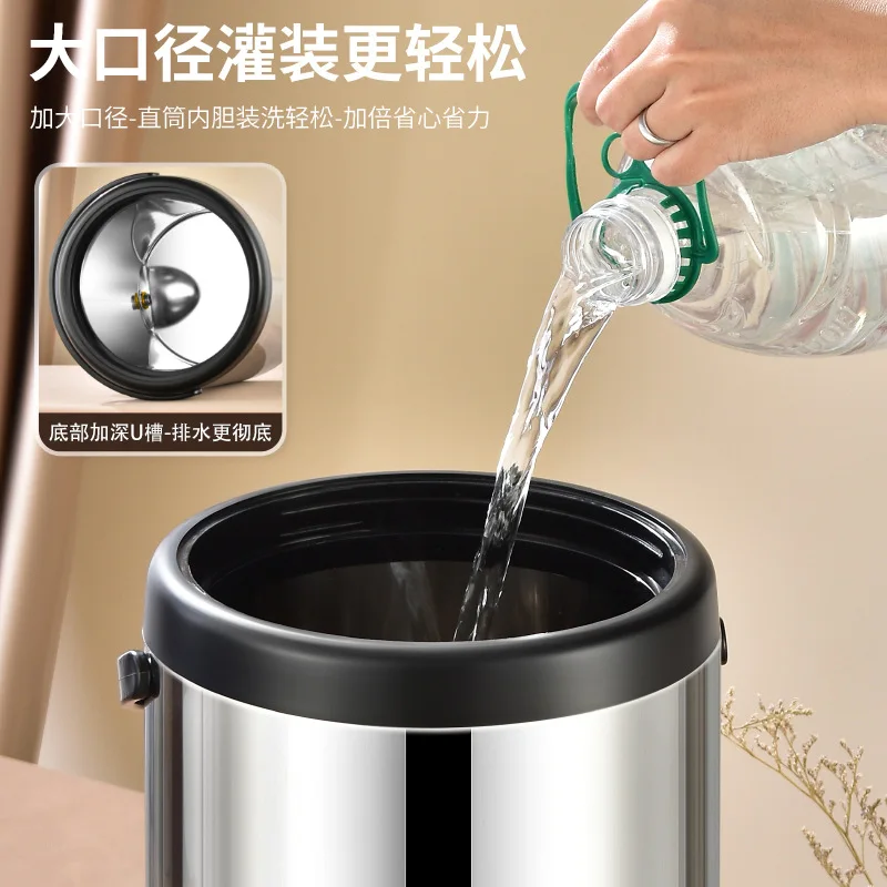 Stainless Steel Milk Tea Bucket Commercial Full Foam Insulation Bucket Soy Milk Juice Breakfast Bucket