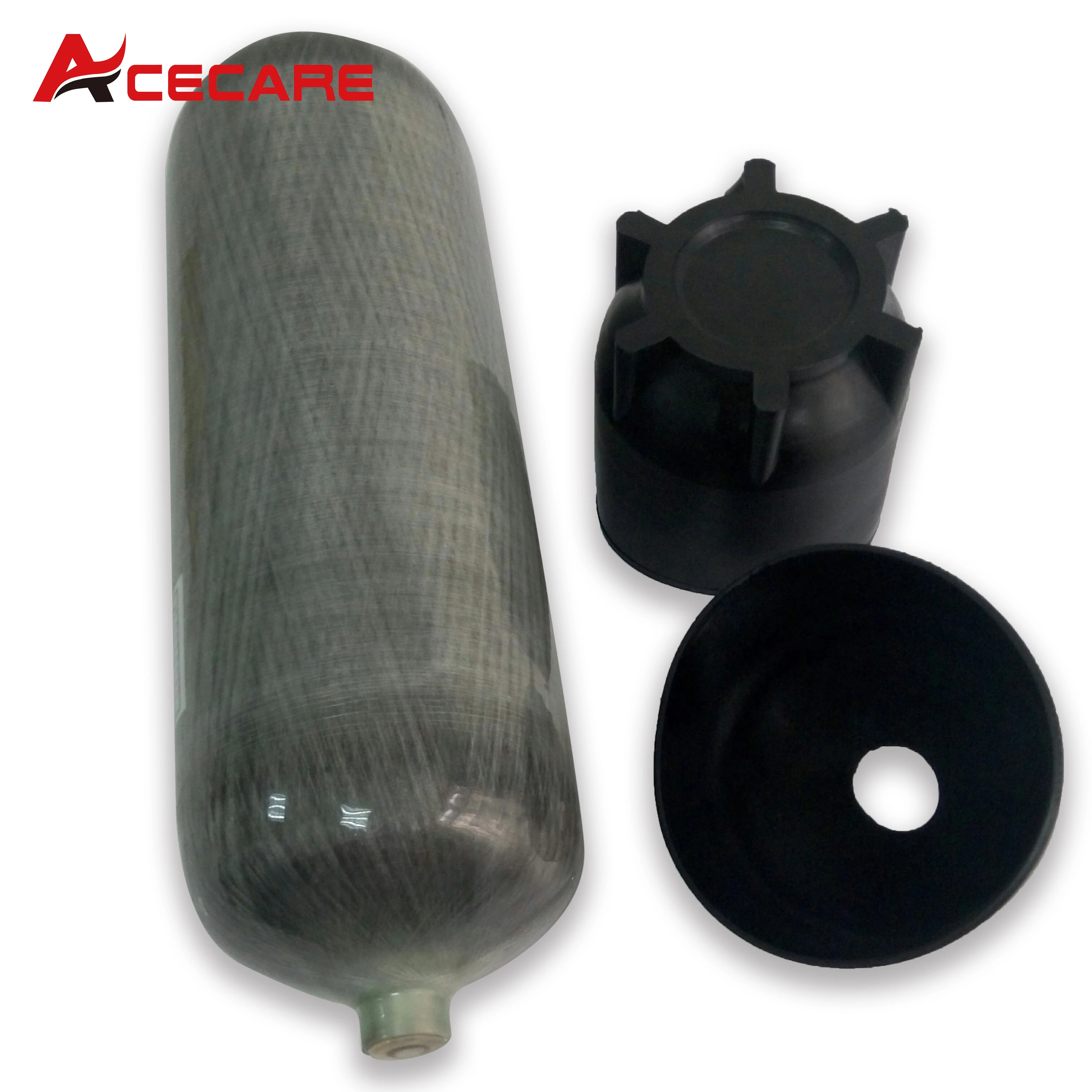 Acecare 9L CE Carbon Fiber Tank 4500psi 30Mpa 300Bar With Protective Cover&Rubber Boots For Diving and Fire Safety