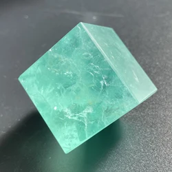 Natural Stone Green Fluorite Cube Quartz Crystal Rock Polished Healing Reiki Gemstone Home Decoration Gift