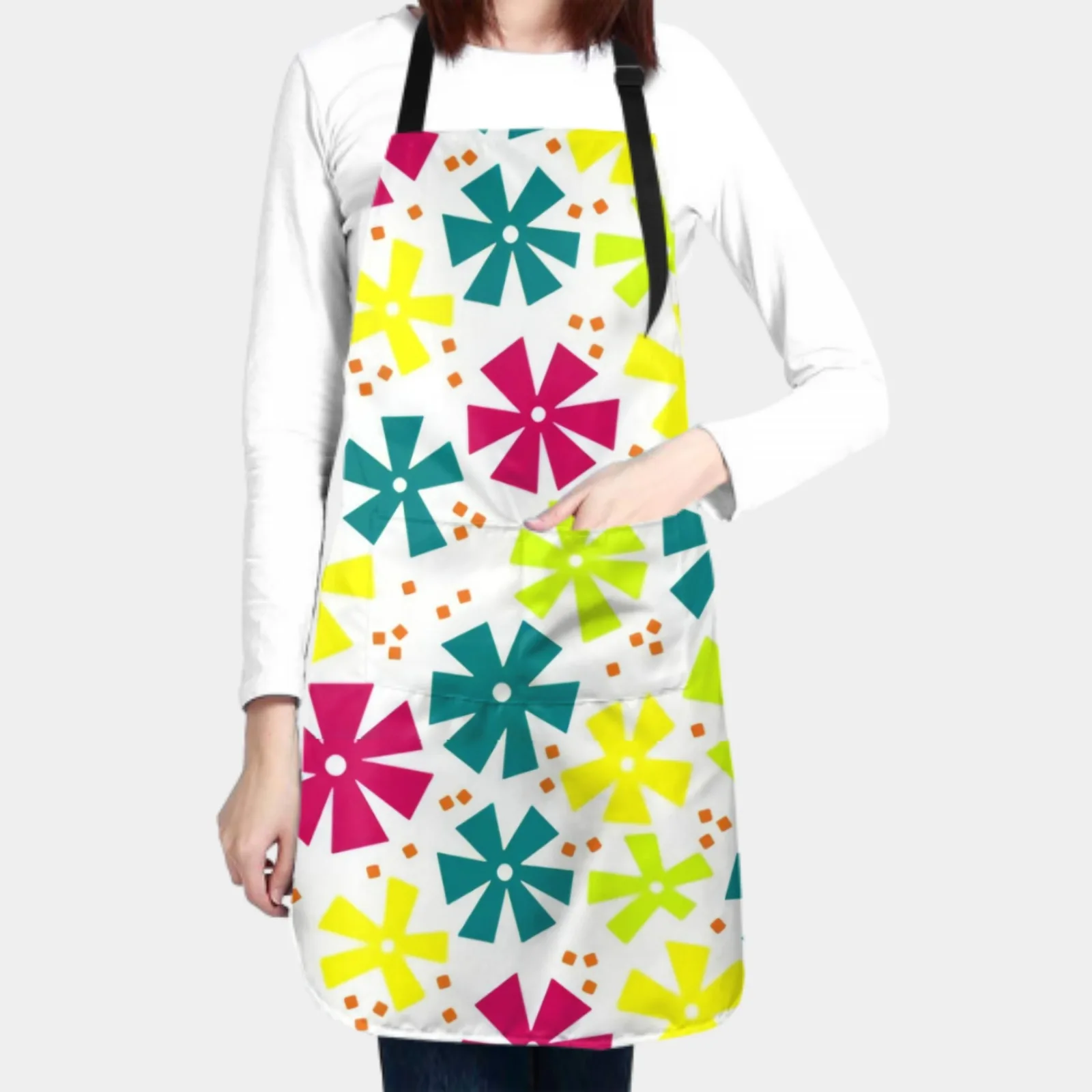 Flowes Waterproof Apron with 2 Pockets Kitchen Chef Aprons Bibs for Grooming Cooking Baking Painting Gardening