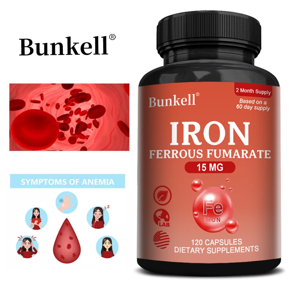 Iron Supplements - Helps Improve Energy Levels, Red Blood Cell Function and Blood Circulation Maintain A Healthy Immune System