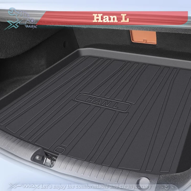 

Для BYD HAN L EV DMI DMP 2025 TPE Custom Fit Коврик в багажник автомобиля Всесезонный коврик в багажник 3D-образный лазерный измерительный вкладыш в багажник