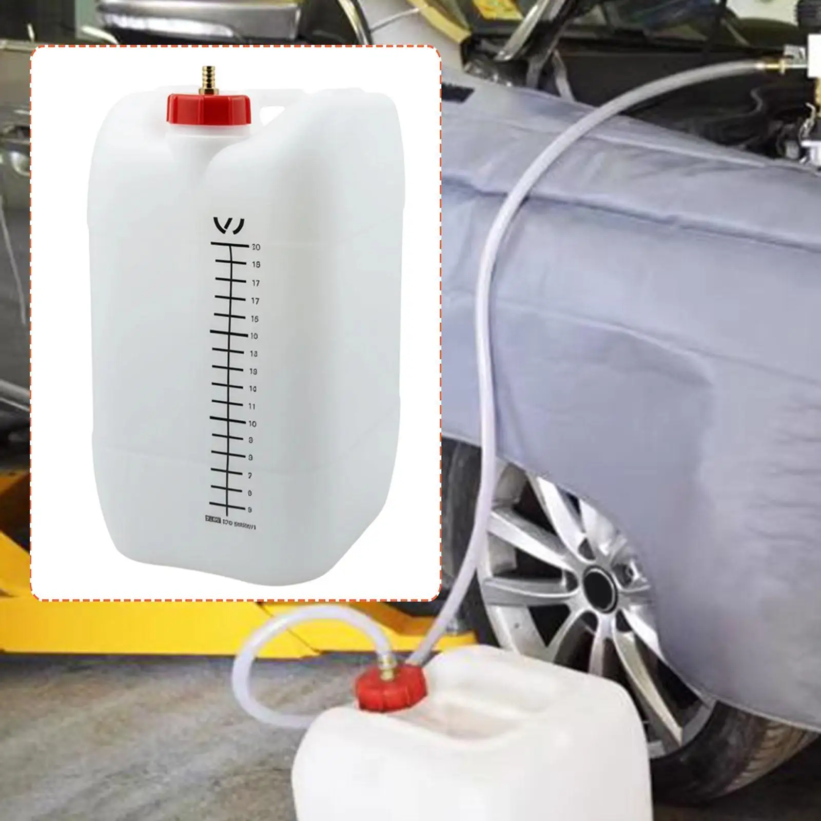 Coolant Replacement Container Bottle Antifreeze Change Tool Bucket Large Capacity White Works with Extraction Tools Convenient