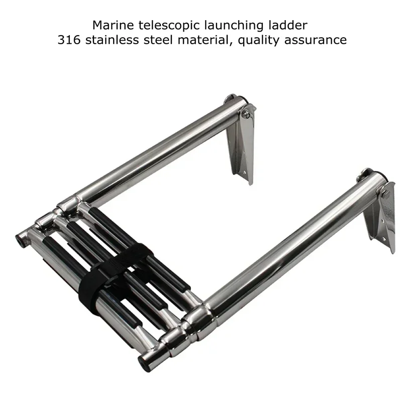 

Best Seller First316 Stainless Steel Yacht Launching Deck Foldable Telescopic Ladder Boarding Ladder Pedal Vessel