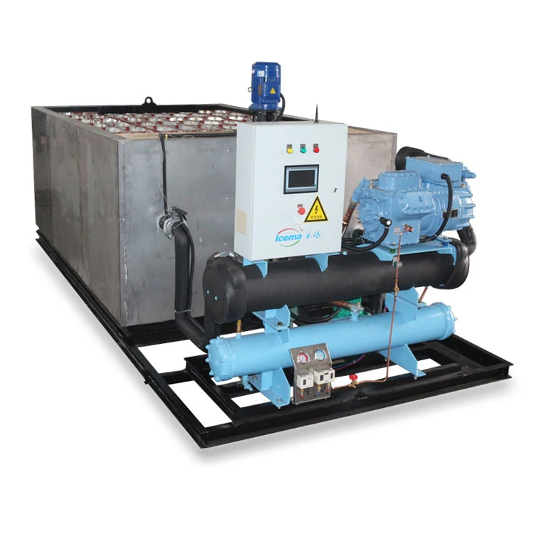 Máquina de hielo con bloques multifunción de alta productividad, 2T, 5T, 10T, 20T, bloque de salmuera, planta de hielo, aplicación Industrial, engranaje de Motor central