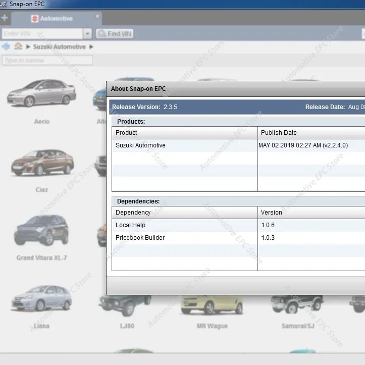 

Каталог запчастей EPC5 2019.05 для Suzuki по всему миру