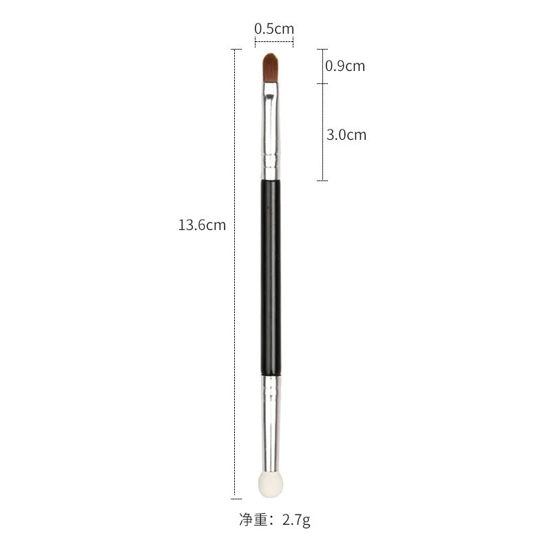 1/2/3 Stück Dual-Ended Concealer Make-up Pinsel 2-in-1 Concealer Eyeliner Pinsel Weiche synthetische Borsten und Schwammspitze Make-up Pinsel