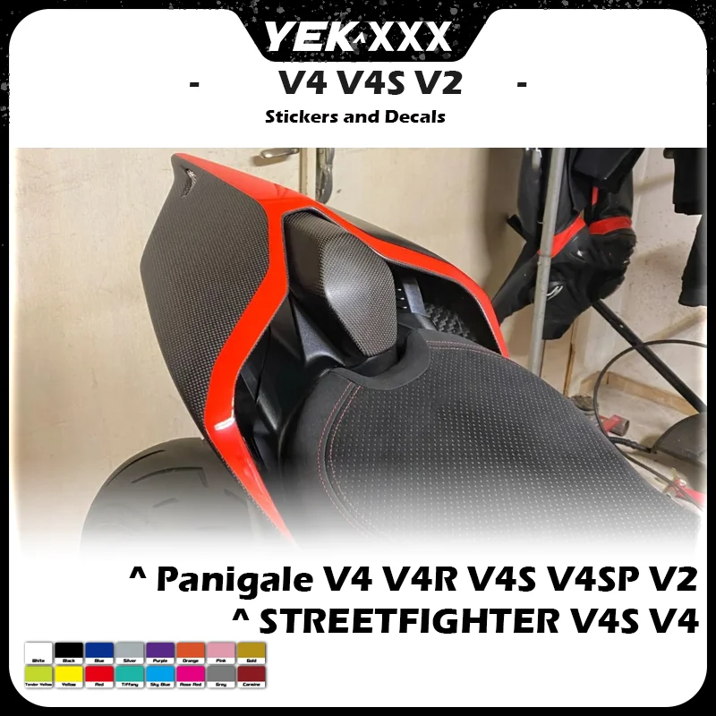 

Rear Tail Design Line Decal Sticker New Design For Ducati Panigale V4 V4R V4S V4SP V2 V4SP2 Streetfighter V4 V4S V2