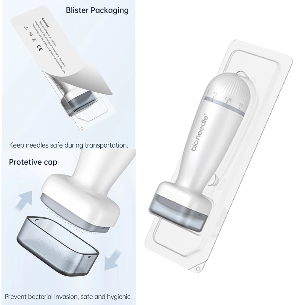 Adjustable Derma Stamp Face Roller Hair Beard Growth Massager Scalp Massage 120pins Facial Massager Skin Care Tool