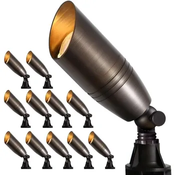 Katı pirinç açık peyzaj Spot, 12V ağır alçak gerilim peyzaj aydınlatma, LED Spot aydınlatma armatürü su geçirmez,