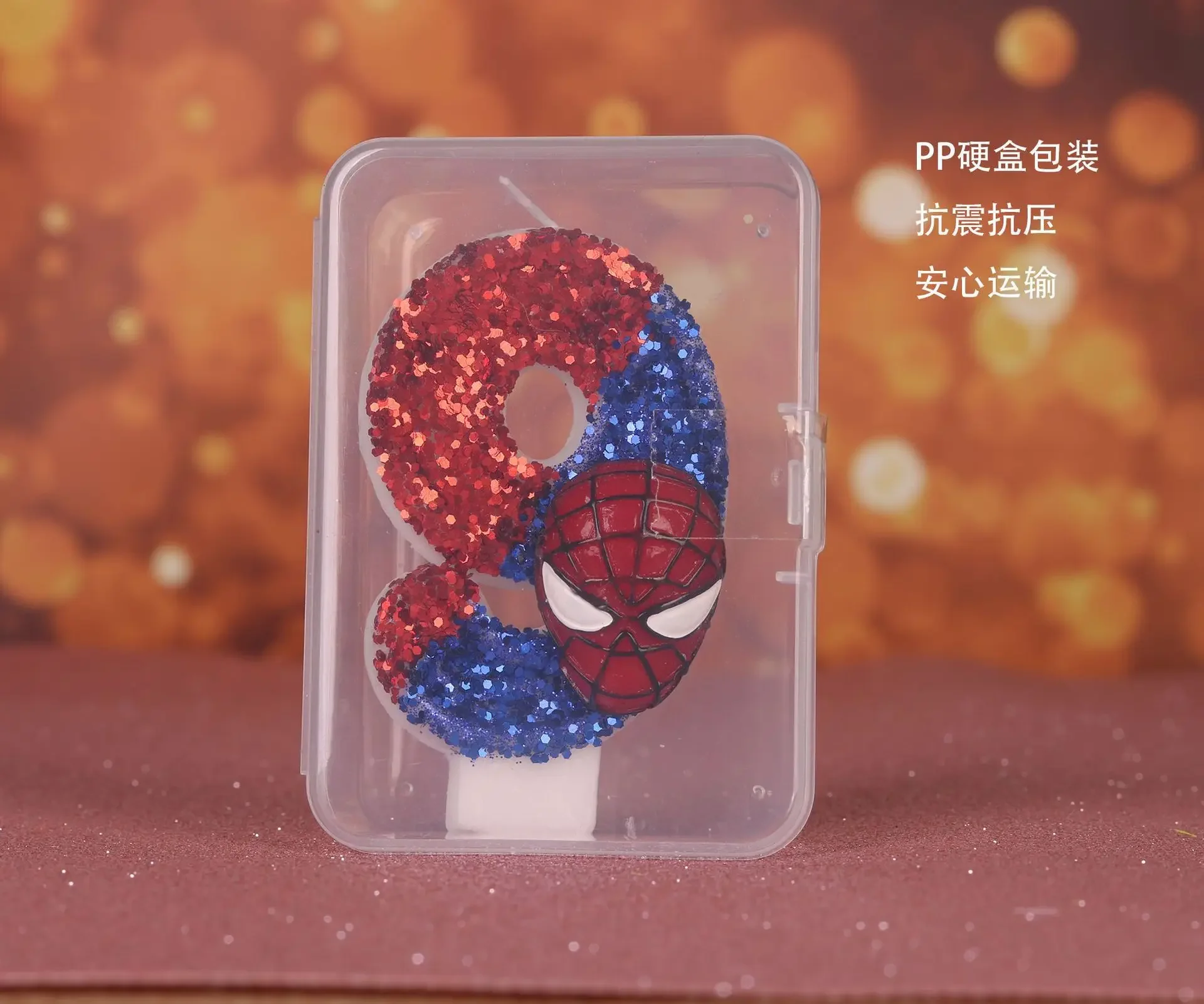 Disney Marvel Spider-Man อะนิเมะเทียน Superhero น่ารักตัวเลข 0-9 Birthday Party อุปกรณ์ตกแต่งเด็กของขวัญของเล่น