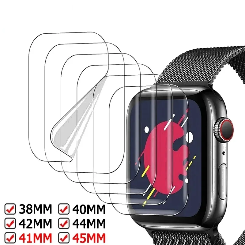 

3Pcs Hydrogel Film For Apple Watch Ultra 9 8 7 6 SE2 HD Screen Protector IWatch 49mm 45mm 41mm 44mm 42mm 40mm 38mm
