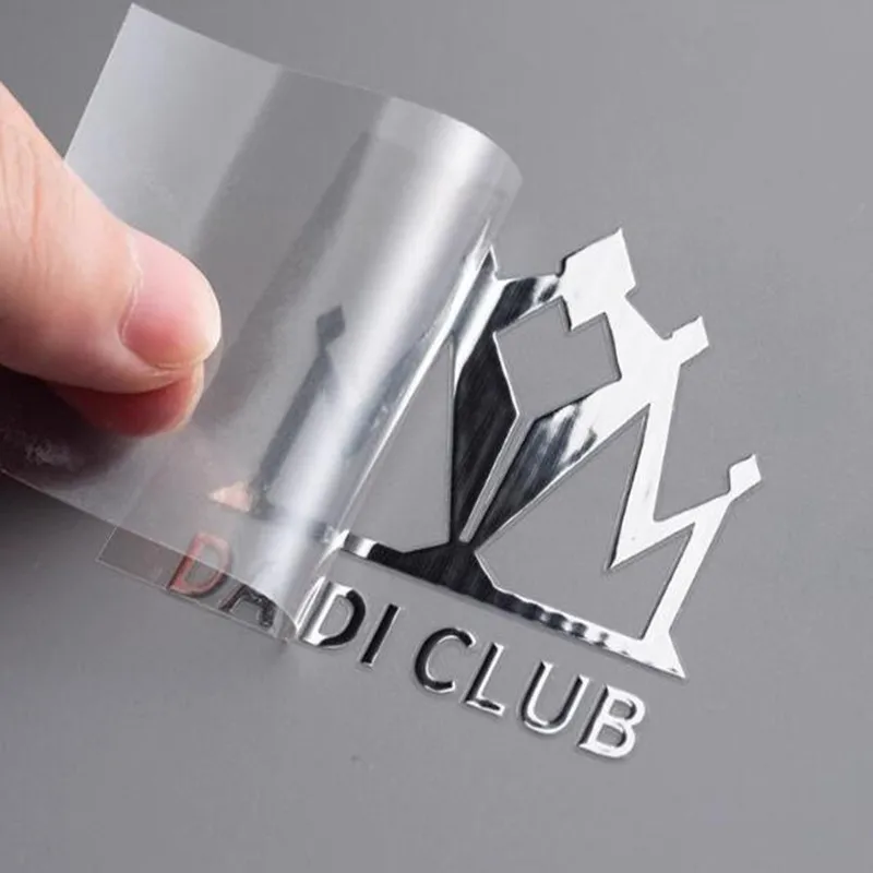 Custom Transfer 3D Stickers Metal Gold Labels UV Color Decal Personalized Brand Logo Name  Waterproof Invitation Card Custom New