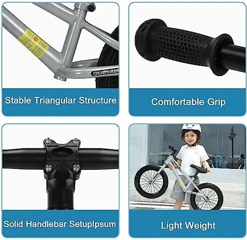 16 Inch Loopfiets Voor Grote Kinderen Van 4-8 Jaar Oud Jongens En Meisjes, Geen Pedaal Sport Training Fiets, Verstelbare Stoel Pneumatisch