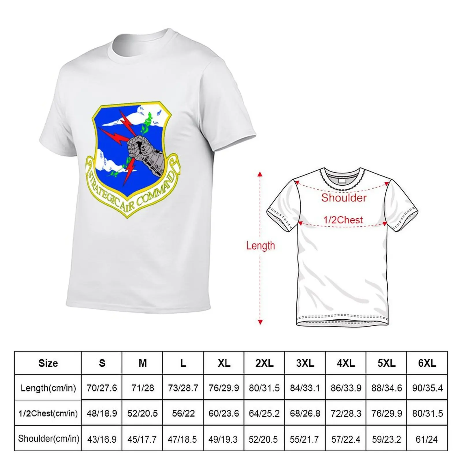 Strategic Air Command Crest Alternate Version T-Shirt luxury t-shirt summer clothes slim fit t shirts for men