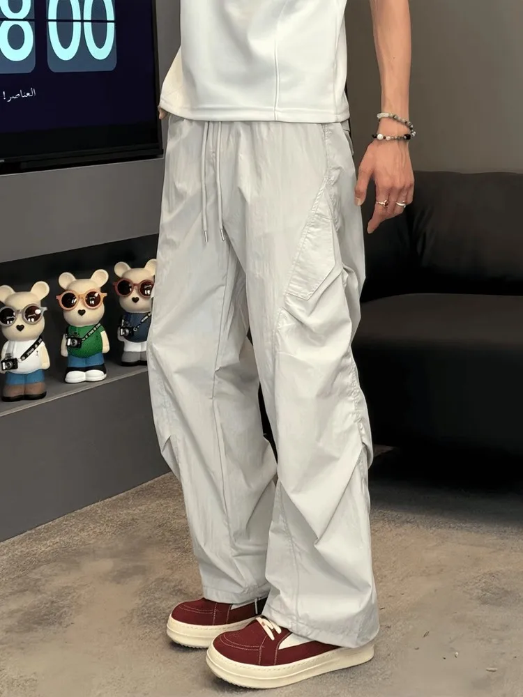 

Американские рабочие брюки из ледяного шелка, мужские летние тонкие дышащие брюки Qui Dry, повседневные длинные брюки для пеших прогулок и отдыха