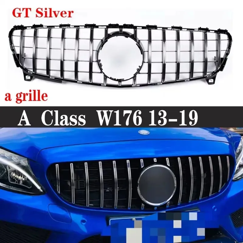 

For Mercedes Benz A Class W176 A260 A200 A180 GT Style Grill Front Bumper Movement Grille Star net 2013-2019 Car Accessories