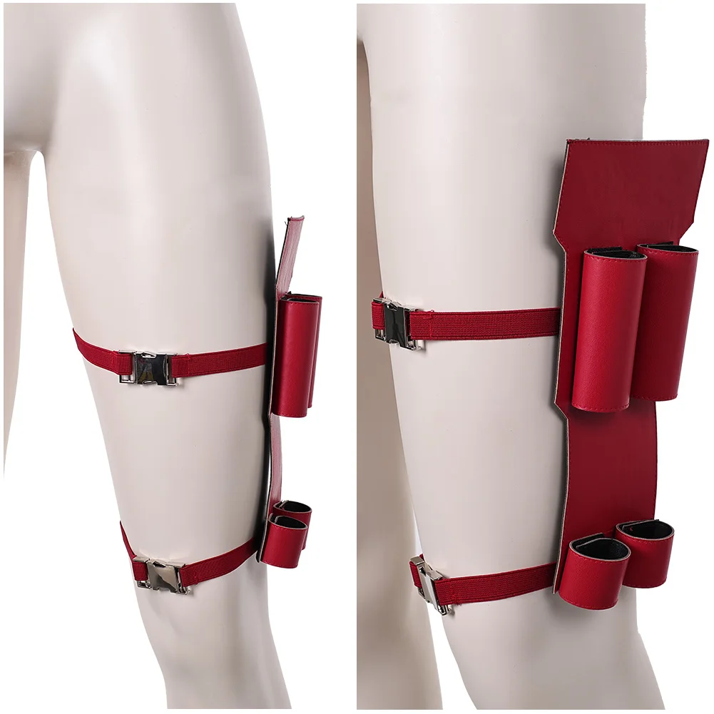 Matt Murdock cosplay rouge legbags costume film Dare rôle diable super-héros déguisement roleplay uniforme accessoires jambe ceinture Halloween