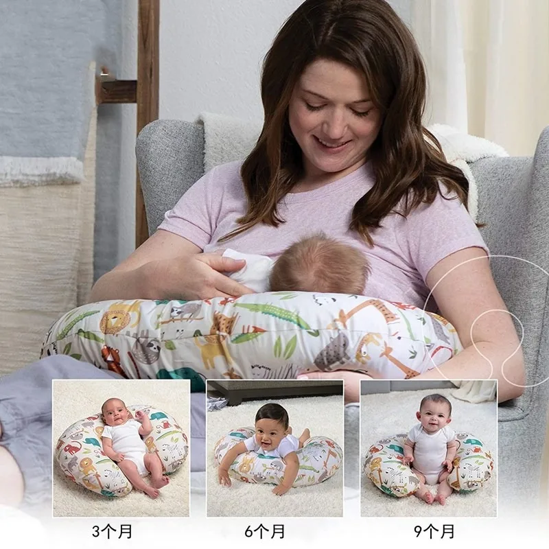 Mora Mona Newborn Baby Nursing Pillow Cover Maternity U-Shaped Breastfeeding Pillow Slipcover Infant Cuddle Cotton Feeding Waist