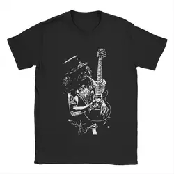 Slash Guitar Guns N Roses Men T Shirts Funny Tee Shirt Short Sleeve Crew Neck T-Shirts Pure Cotton Plus Size Clothes