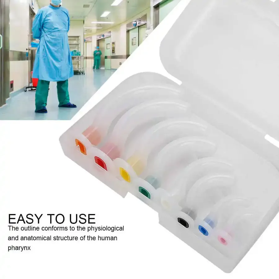 8Pcs disposable mixed airway first aid tube Oral airway is used to assist oropharyngeal inhalation patients in first aid