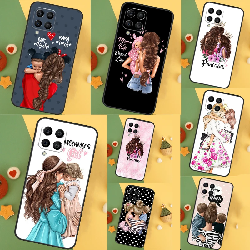  Beautiful Mother Daughter Son For Samsung Galaxy M12 M32 M52 M13 M33 M53 M11 M31 M51 M15 M55 M14 M34 M54 M30s M20 Case