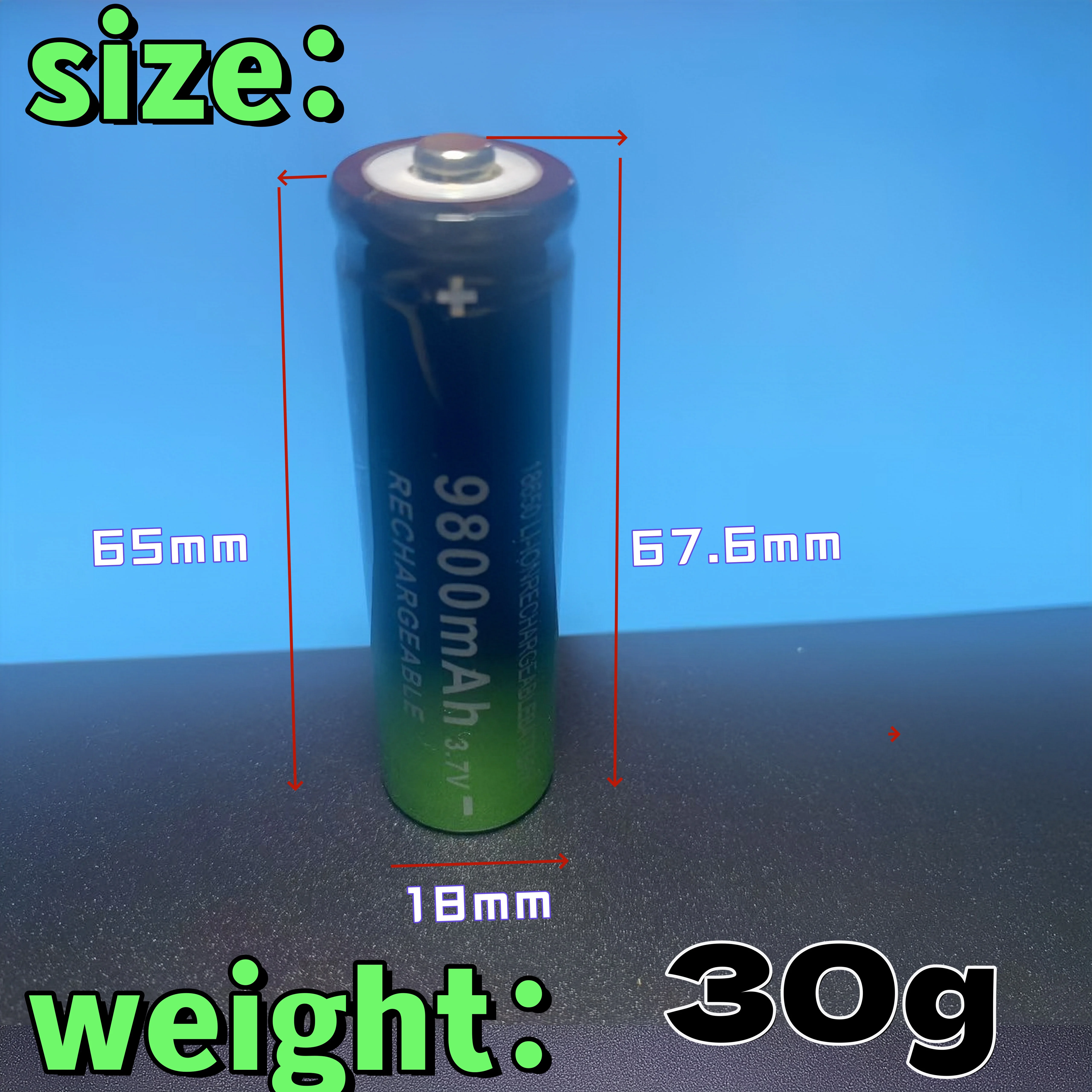 18650 9800mAh 3.7V Li - lon بطارية قابلة للشحن ذات سعة عالية لأجهزة مختلفة