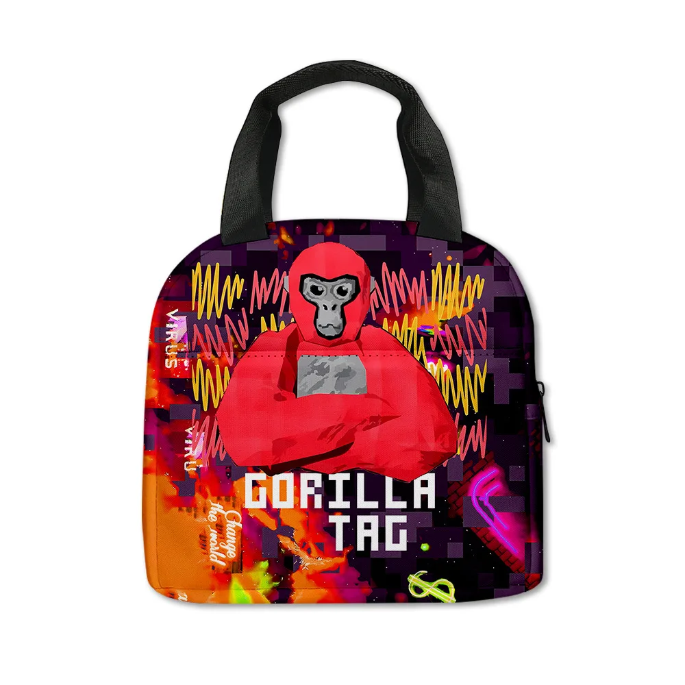 Hot Games Gorilla Tag borsa da pranzo per studenti periferiche borsa da pranzo isolata stampa borsa Mochila miglior regalo per i bambini