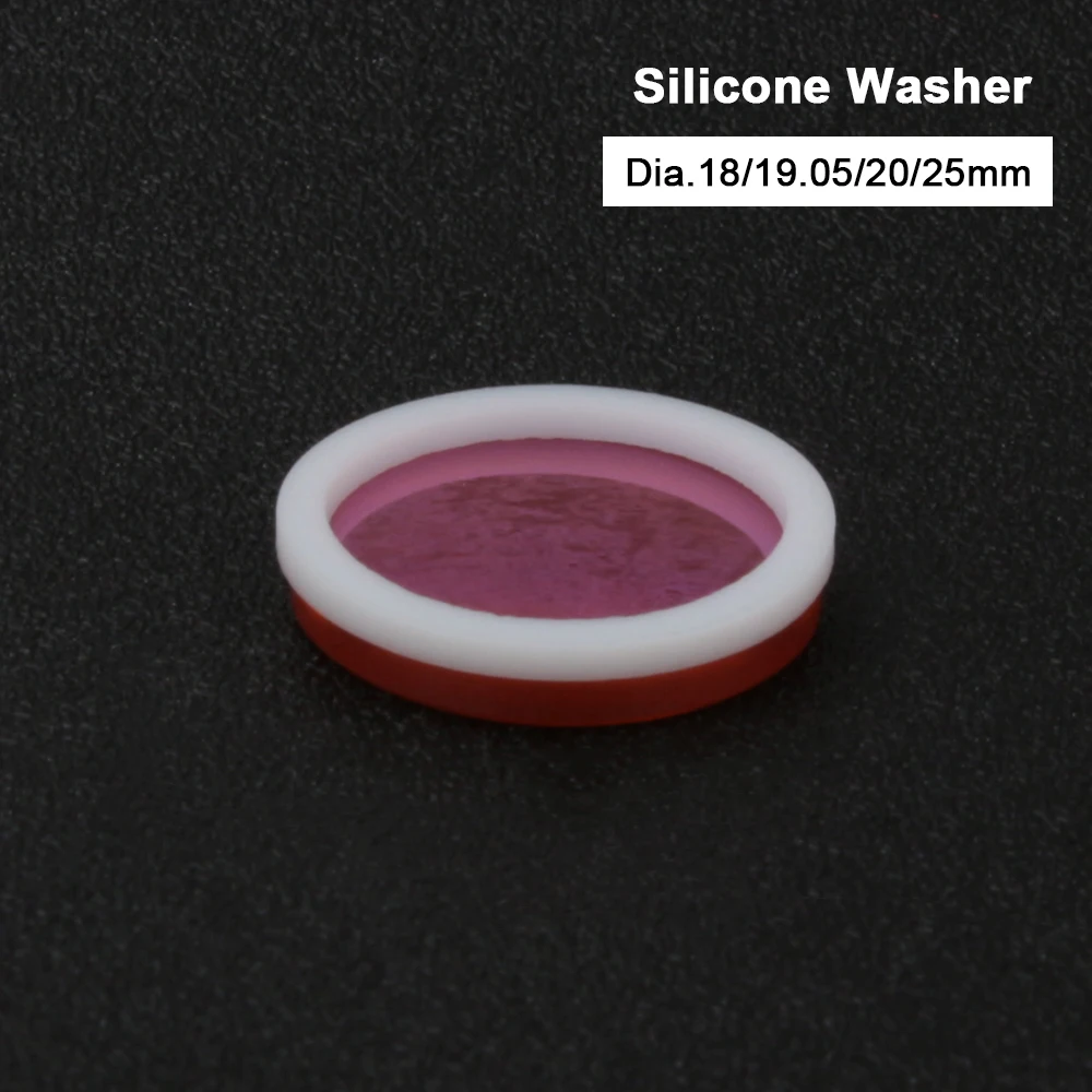 5 pezzi Rondella in silicone CO2 18 19.05 20 25mm Guarnizioni fluoroplastiche in materiale resistente al calore per lente di messa a fuoco laser CO2 PVD CVD