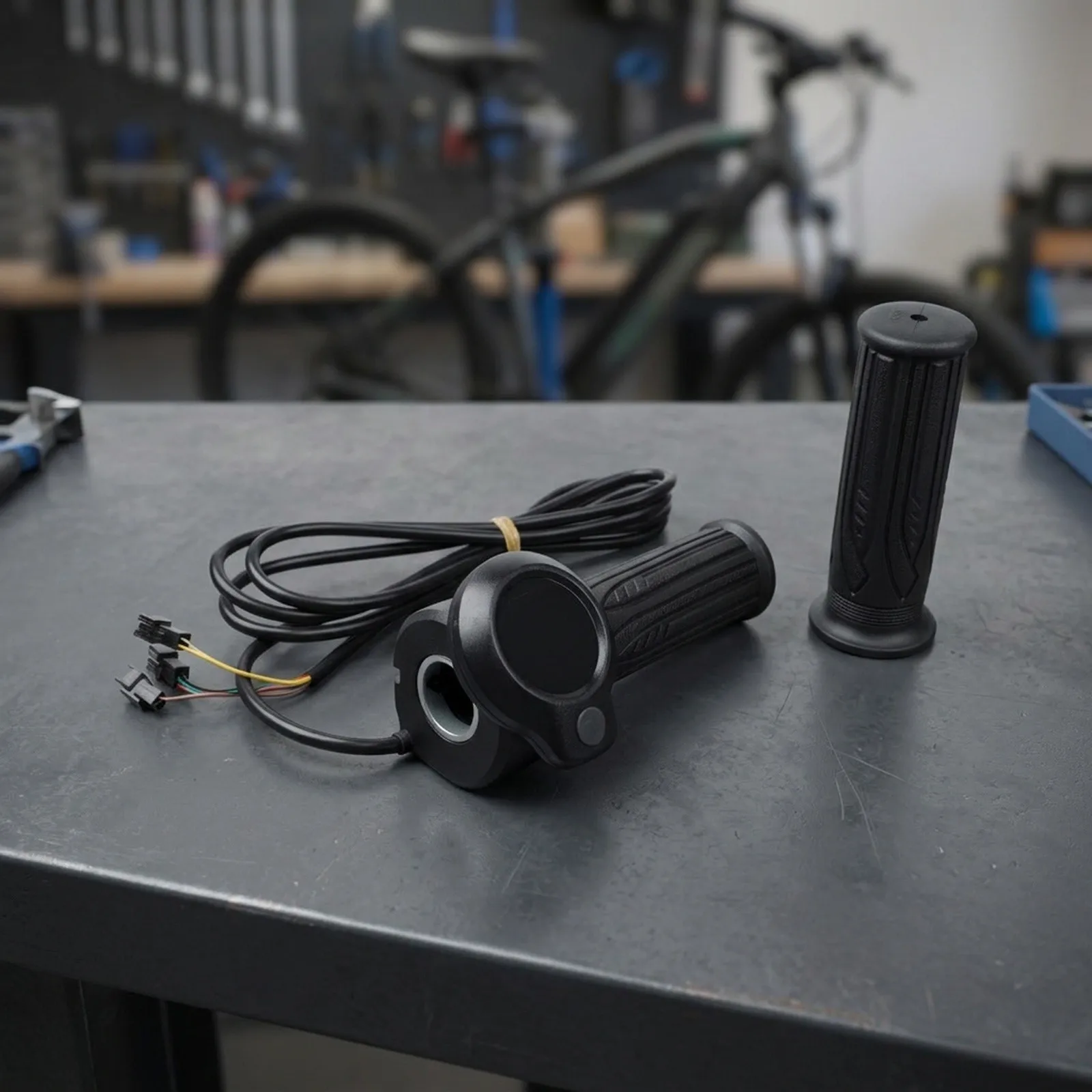 22.2mm Diameter for ebike Throttle with NFC for proximity Start Orange LED Screen Showing for Real Time Speed Battery Voltage
