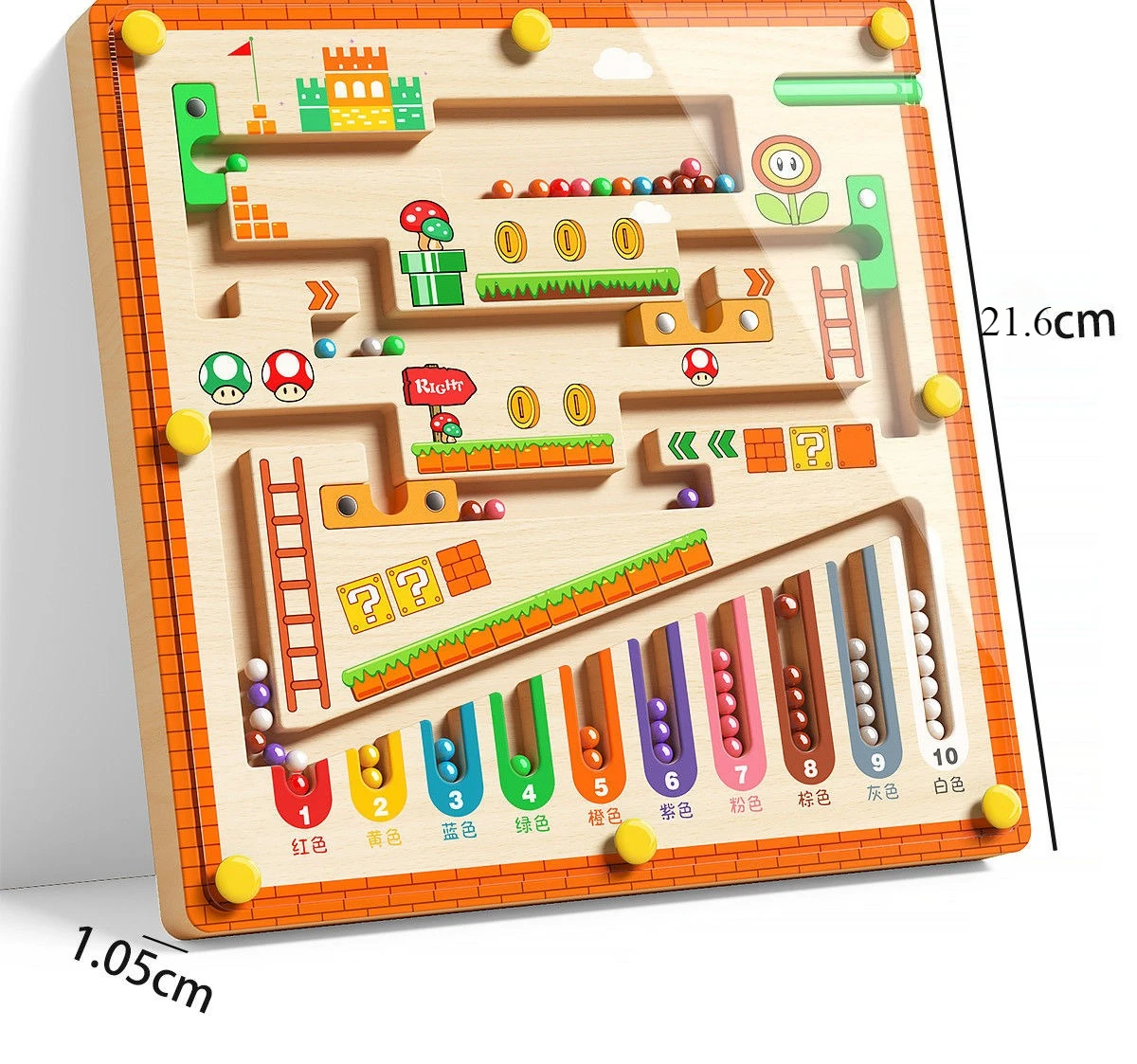 Magnetisches Farb- und Zahlenlabyrinth, Lernspielzeug, Farbzuordnung, Montessori-Spielzeug, Konzentrationstraining für Kinder, Geschenk. – Detail 9