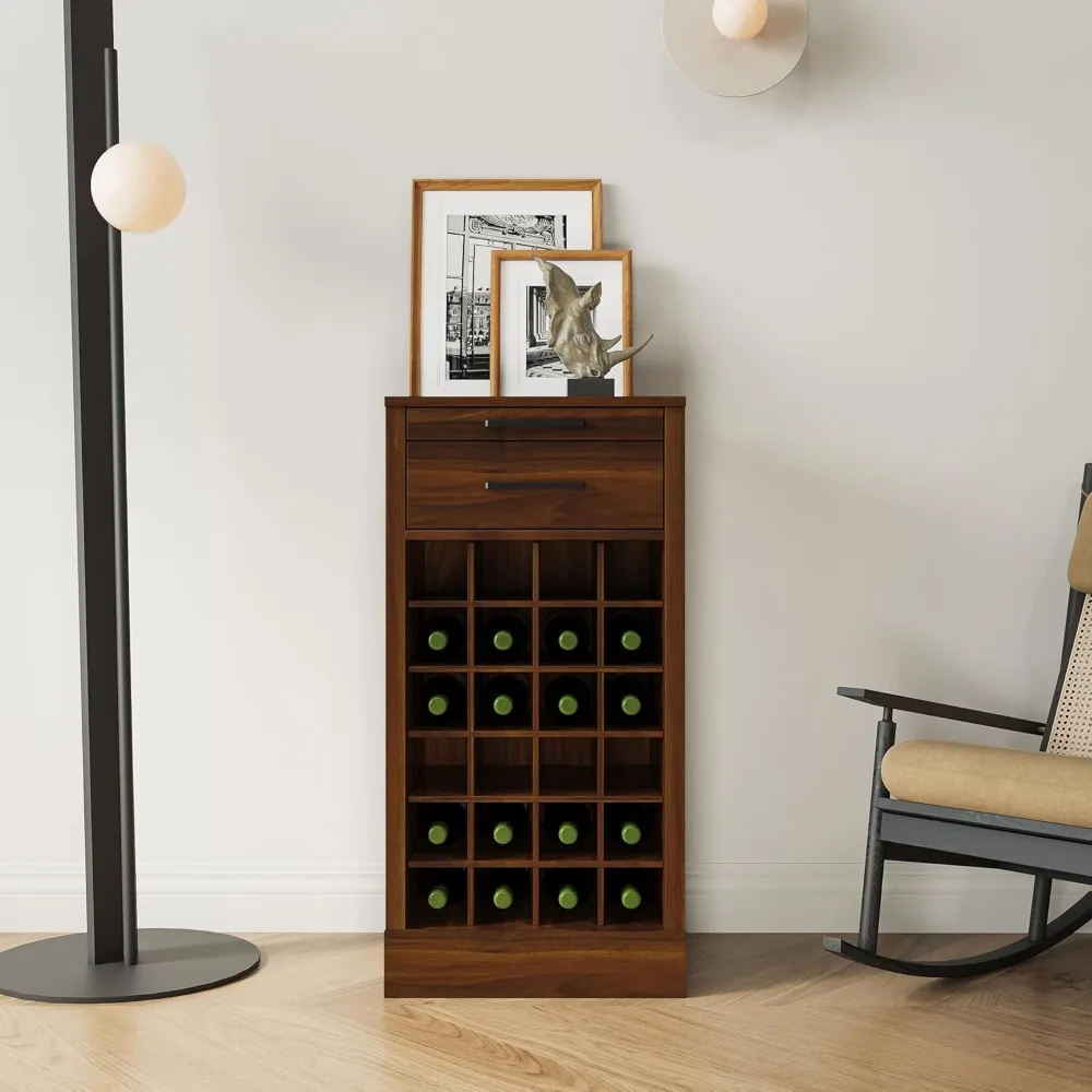 

Wine Bar Cabinet Ancona Modular 32 Bottle Wine Cabinet with Storage Shelves with Hutch for Dining Room Showcase Crafts,