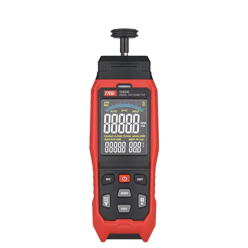 

For Sea Shipping, CustomizedTASI TA503C 2-in-1 Digital Laser Handheld Tachometer Non-Contact & Contact Speed Measuring Instrumen